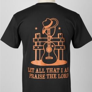 Black western styled shirt with bible verse